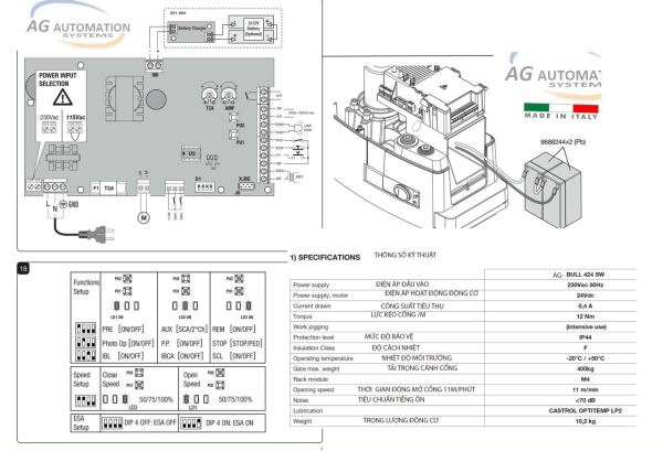 Motor cổng lùa BULL424SW