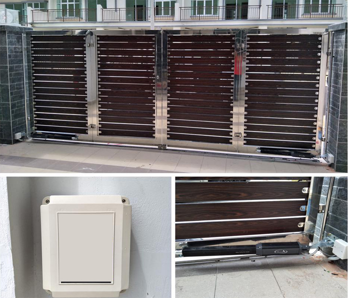 Cổng tự động cánh tay đòn 4 cánh - motorcong24h.com