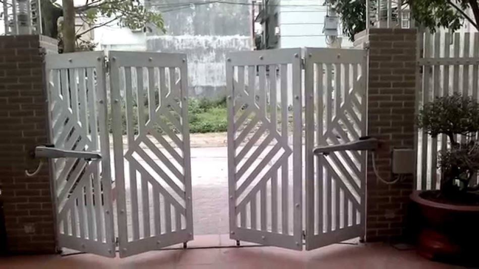 cổng tự động cánh tay đòn 4 cánh - motorcong24h.com